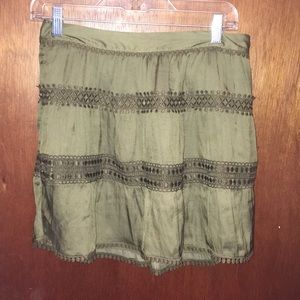 Olive Green flirty military skirt